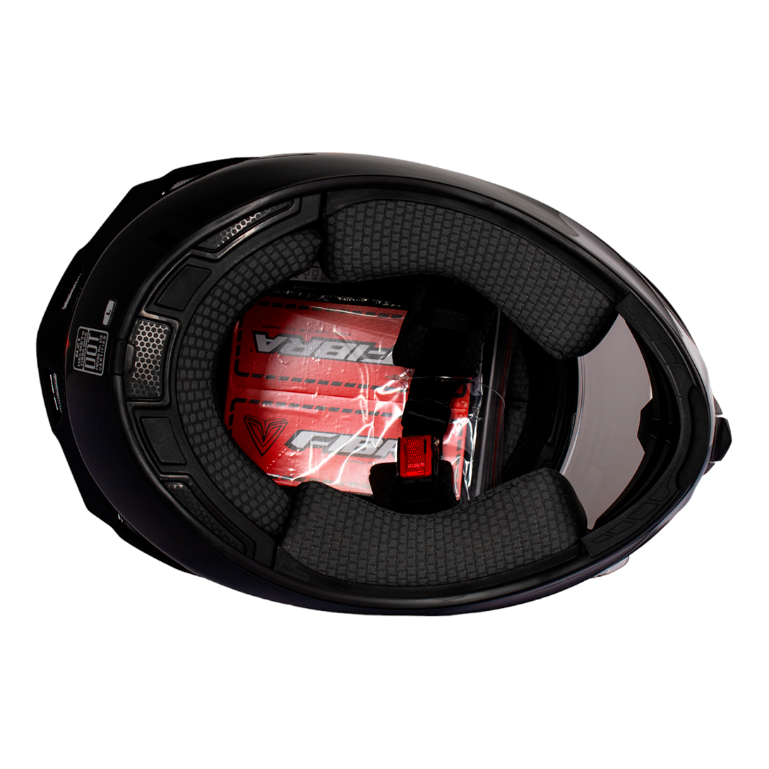 CASCO FIBRA GIGA - NEGRO BRILLANTE