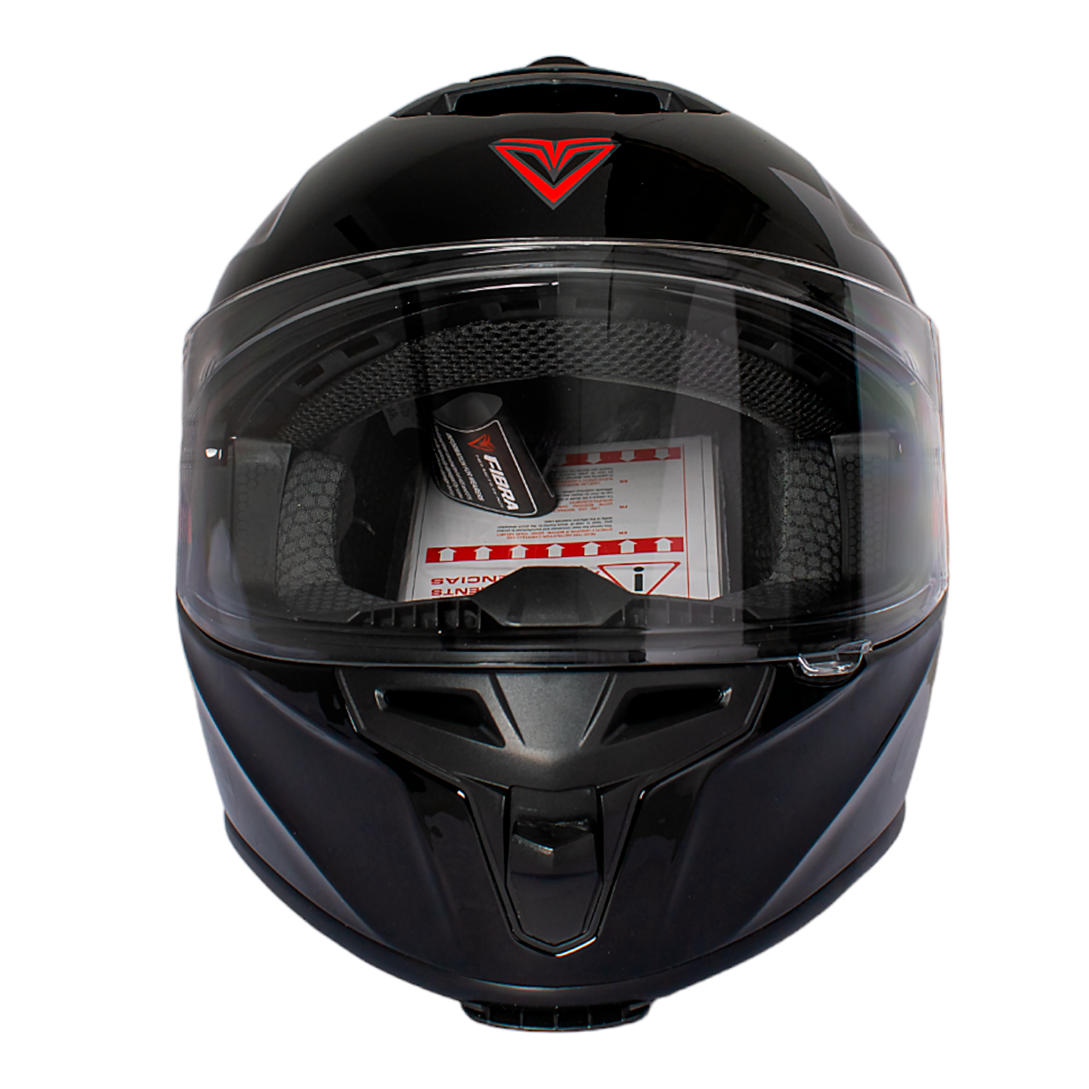 CASCO FIBRA GIGA - NEGRO BRILLANTE