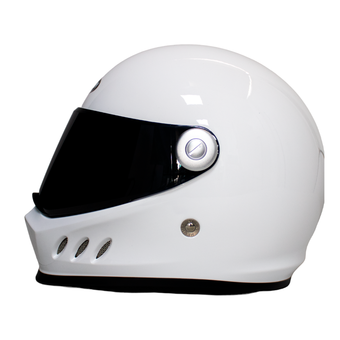 CASCO HOKEN MONOCOLOR VINTAGE - BLANCO BRILLANTE