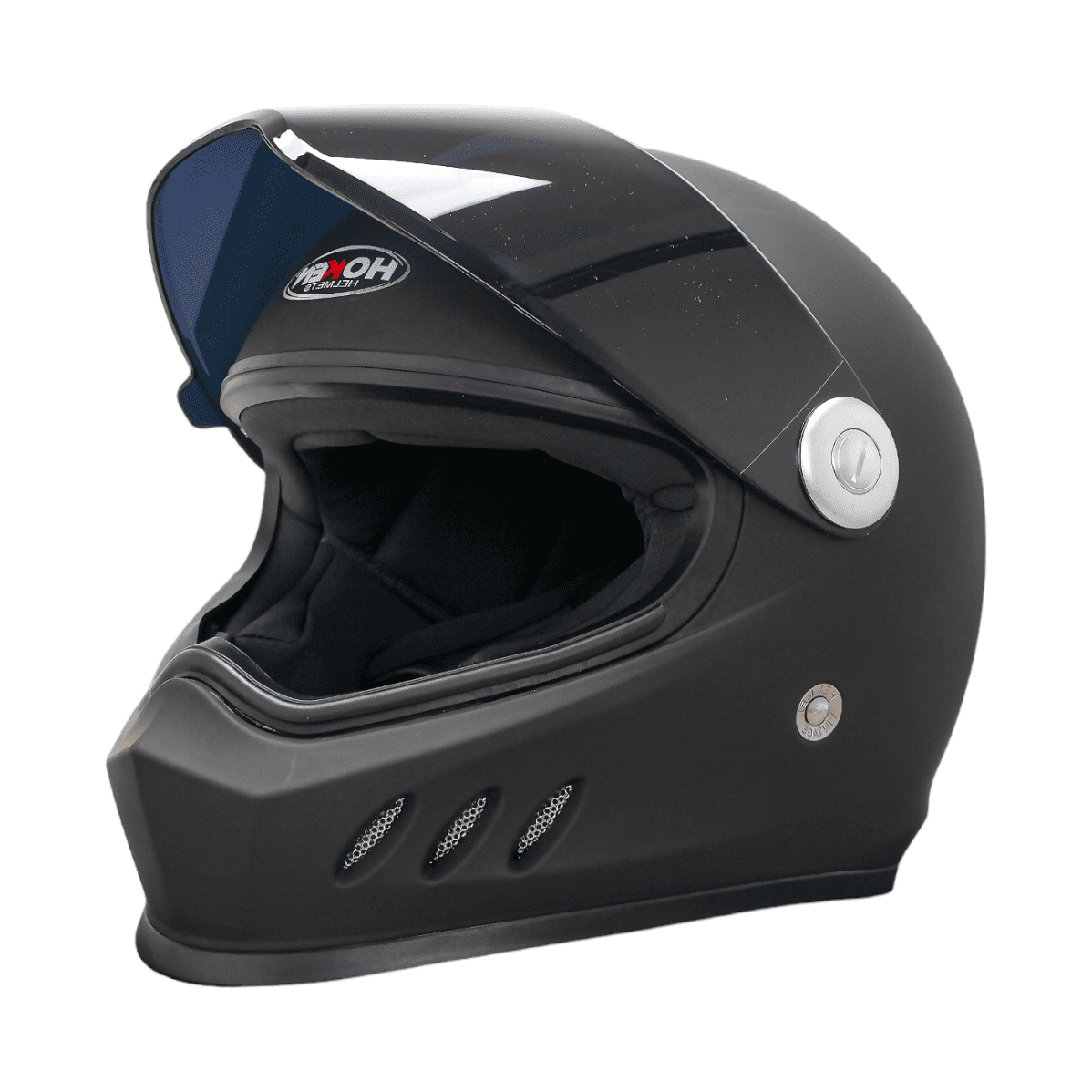 CASCO HOKEN MONOCOLOR VINTAGE - NEGRO MATE