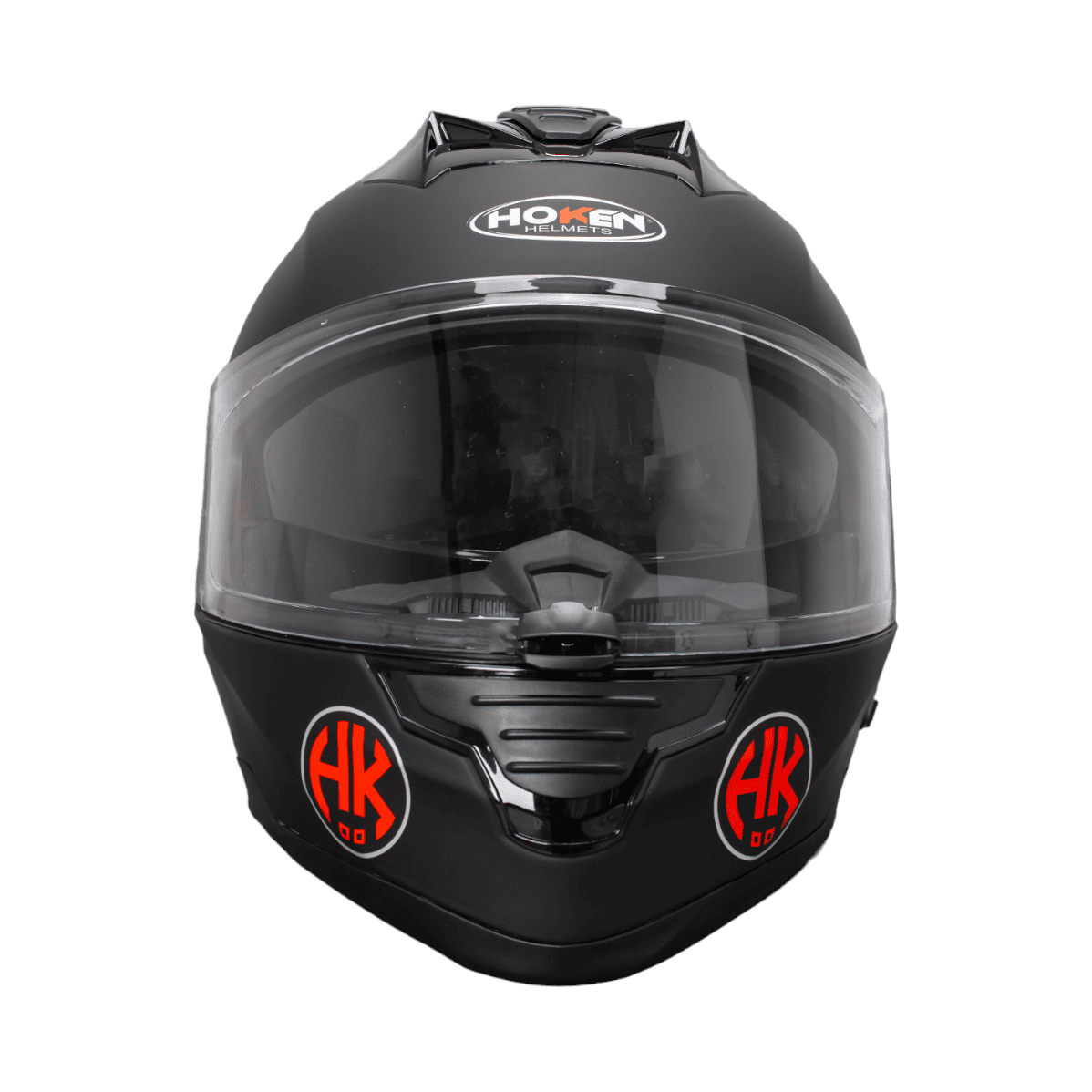 CASCO HOKEN MONOCOLOR CON LUZ LED - NEGRO MATE