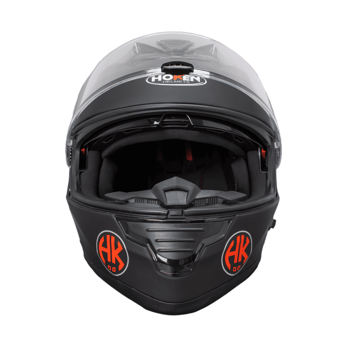 CASCO HOKEN MONOCOLOR CON LUZ LED - NEGRO MATE