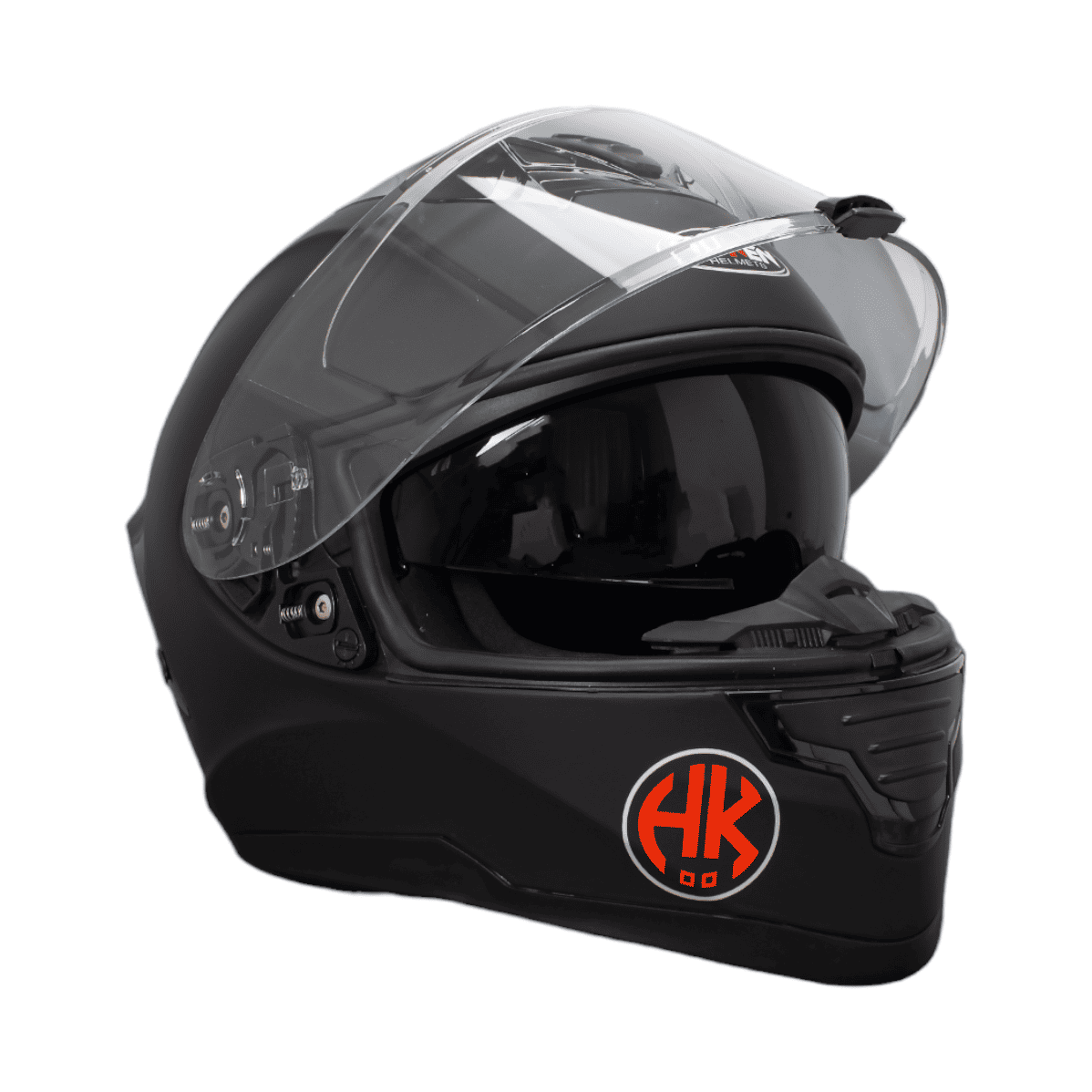 CASCO HOKEN MONOCOLOR CON LUZ LED - NEGRO MATE
