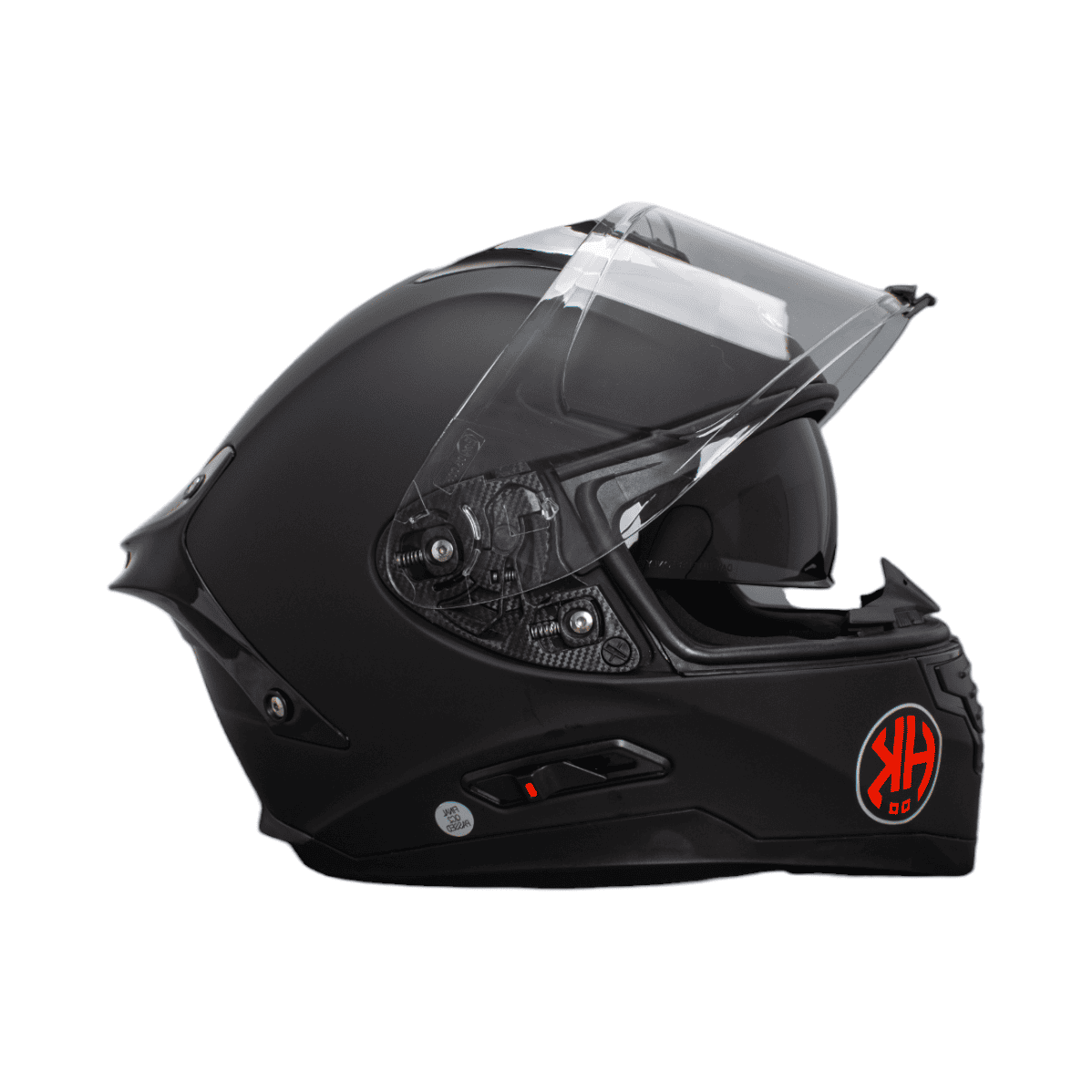 CASCO HOKEN MONOCOLOR CON LUZ LED - NEGRO MATE