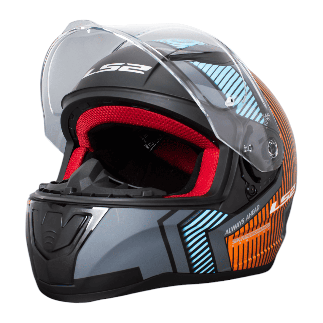 Casco ls2 online naranja