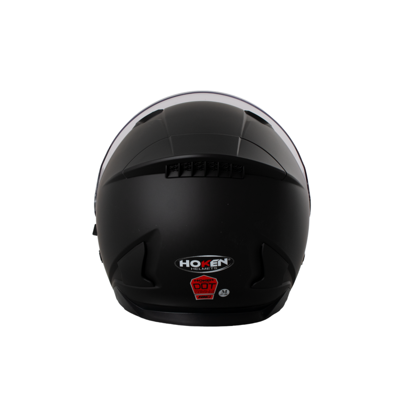 CASCO HOKEN OPEN FACE DOBLE VISOR - NEGRO MATE