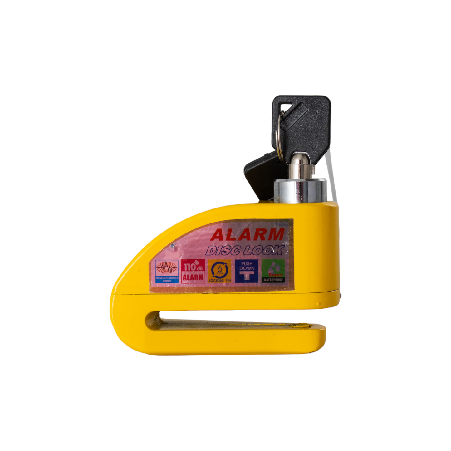 SEGURO DE DISCO C/ALARMA LIVIANO AMARILLO