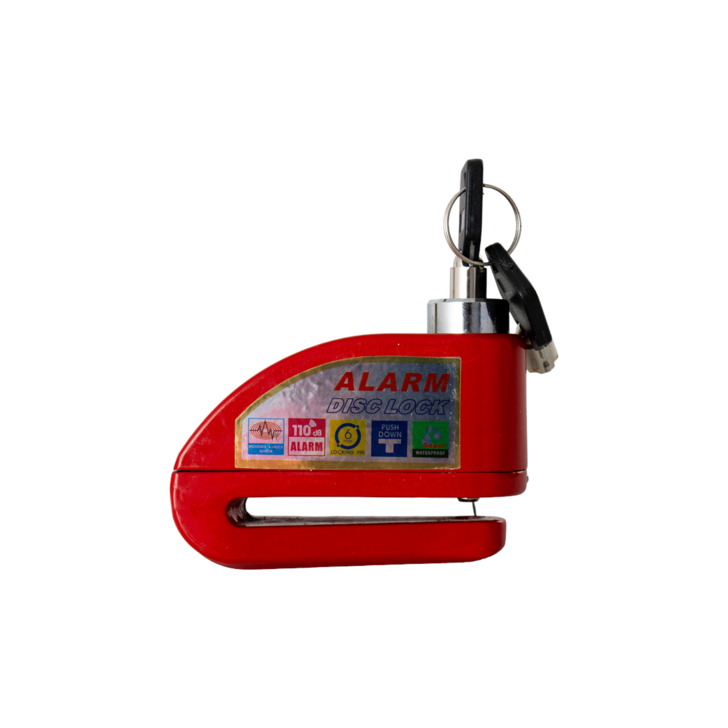 SEGURO DE DISCO C/ALARMA LIVIANO ROJO