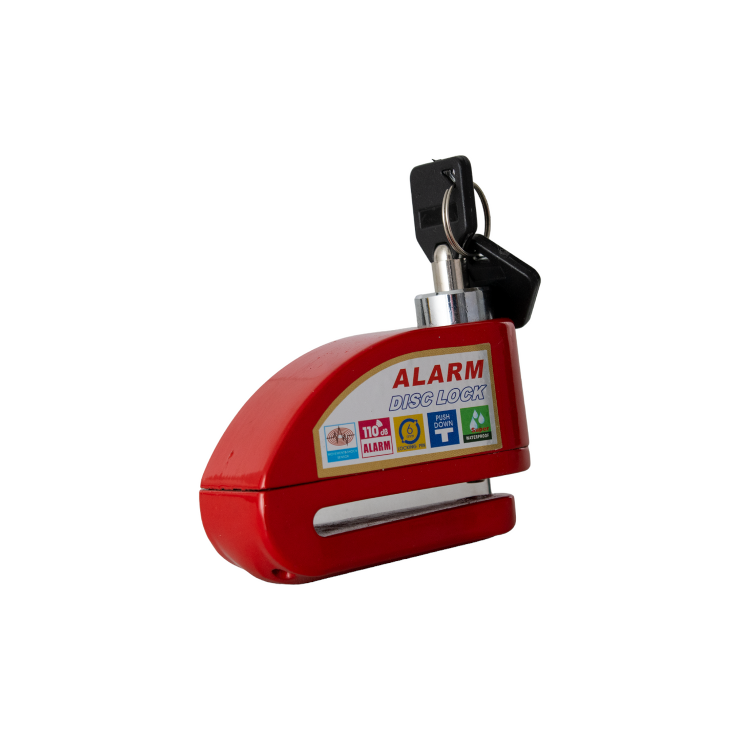 SEGURO DE DISCO C/ALARMA LIVIANO ROJO