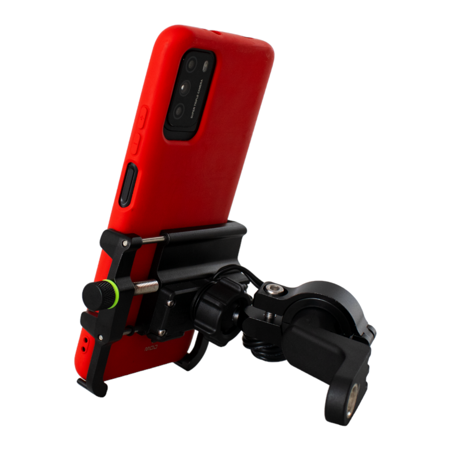 SOPORTE CELULAR MOTORFANS DE ALUMINIO - CARGA RÁPIDA