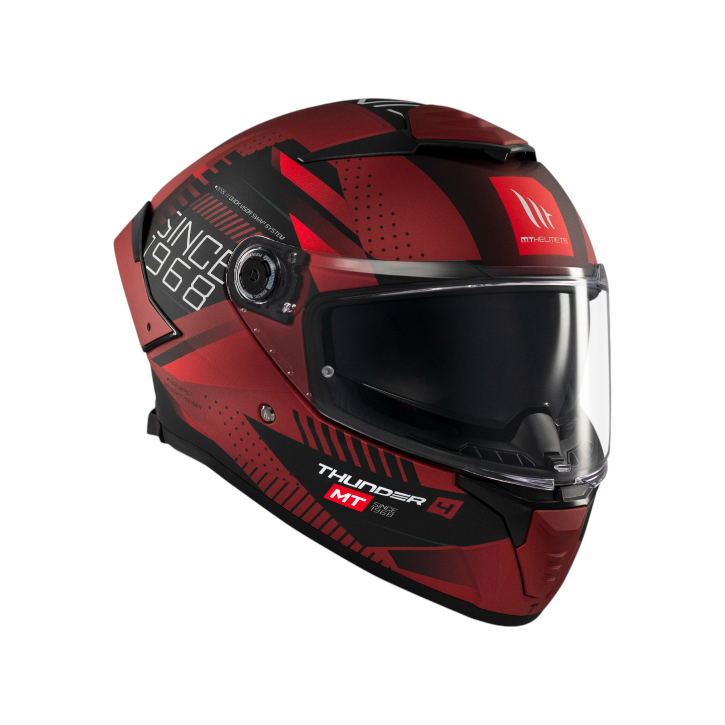 CASCO MT THUNDER 4 SV LUMINENCE ROJO/NEGRO