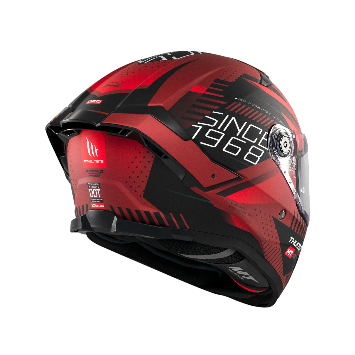 CASCO MT THUNDER 4 SV LUMINENCE ROJO/NEGRO