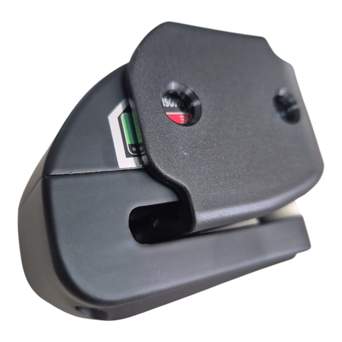 SEGURO DE DISCO PESADO C/ALARMA + PORTASEGURO NEGRO