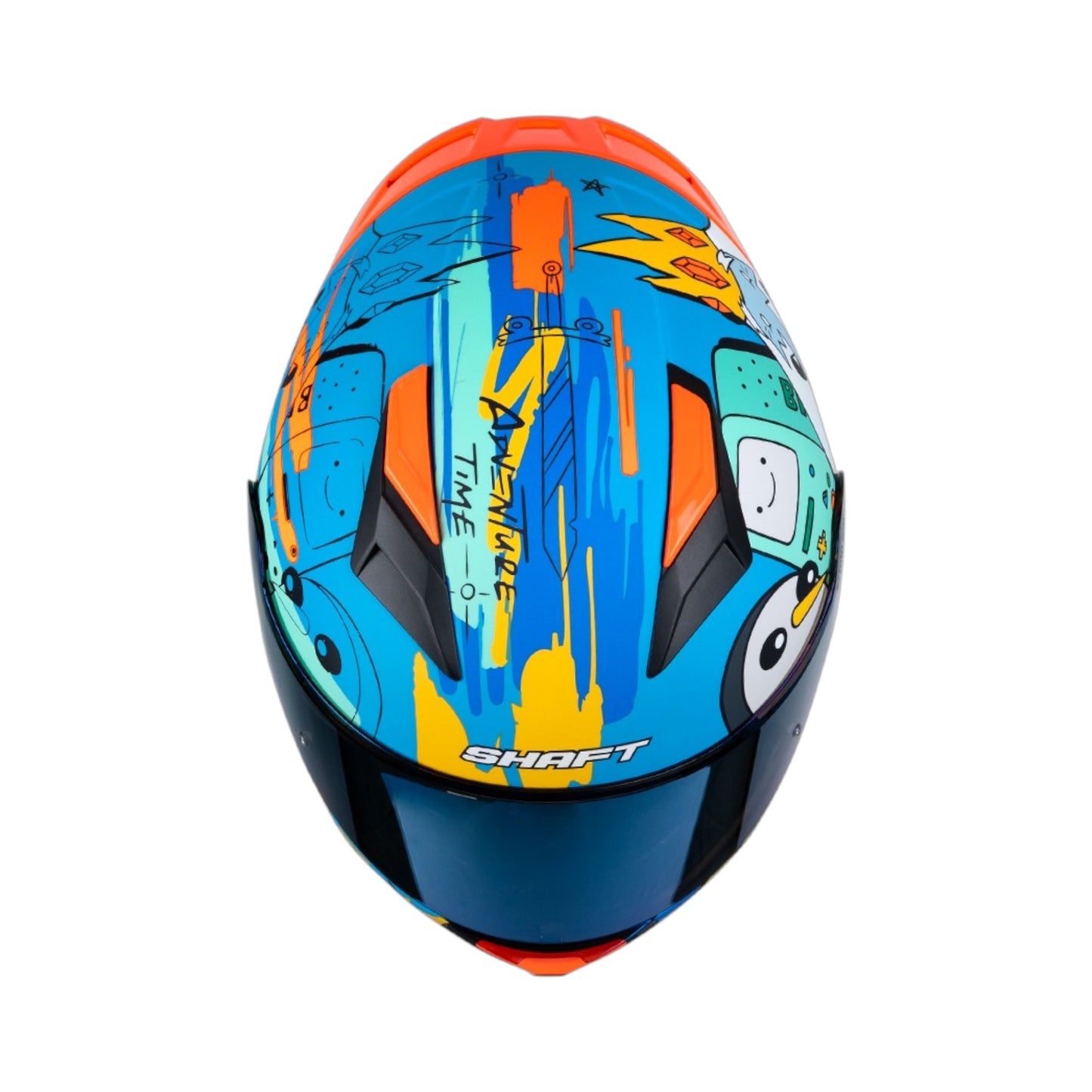 CASCO SHAFT 582SP EVO HORA DE AVENTURA AZUL/CELESTE