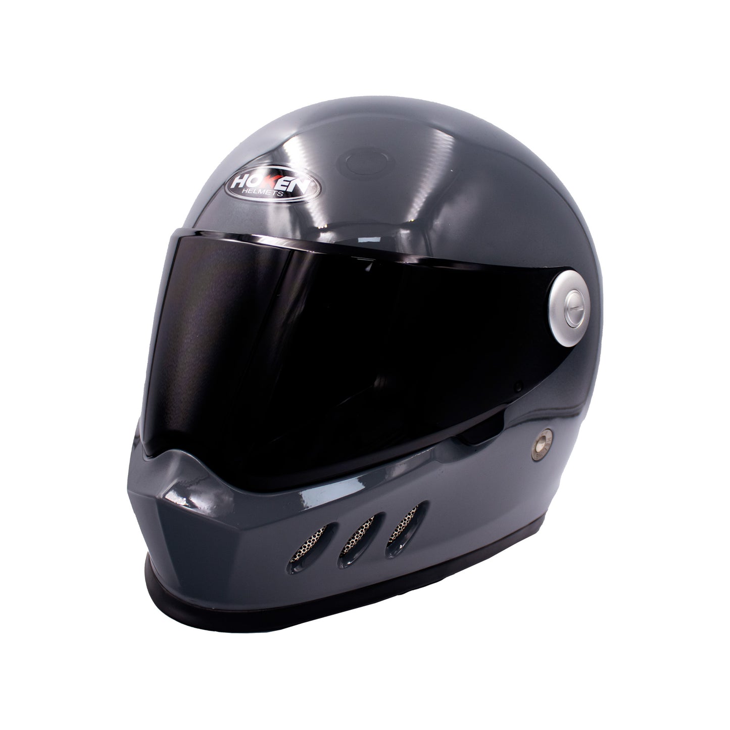 CASCO HOKEN MONOCOLOR VINTAGE - GRIS BRILLO