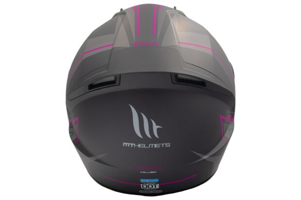 CASCO MT HELMETS STINGER V-12B MILLER GRIS MATE/ROSADO