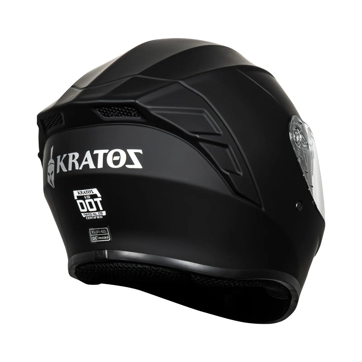 CASCO KRATOZ K50 NEGRO MATE (VISOR CLARO)