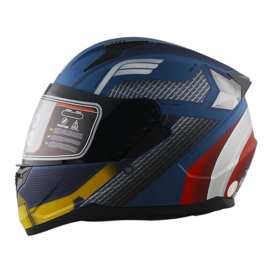 CASCO XKUDO CAPITAN AMERICA (VISOR OSCURO)