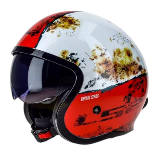 CASCO LS2 OF599 SPITFIRE INKY BLANCO/ROJO