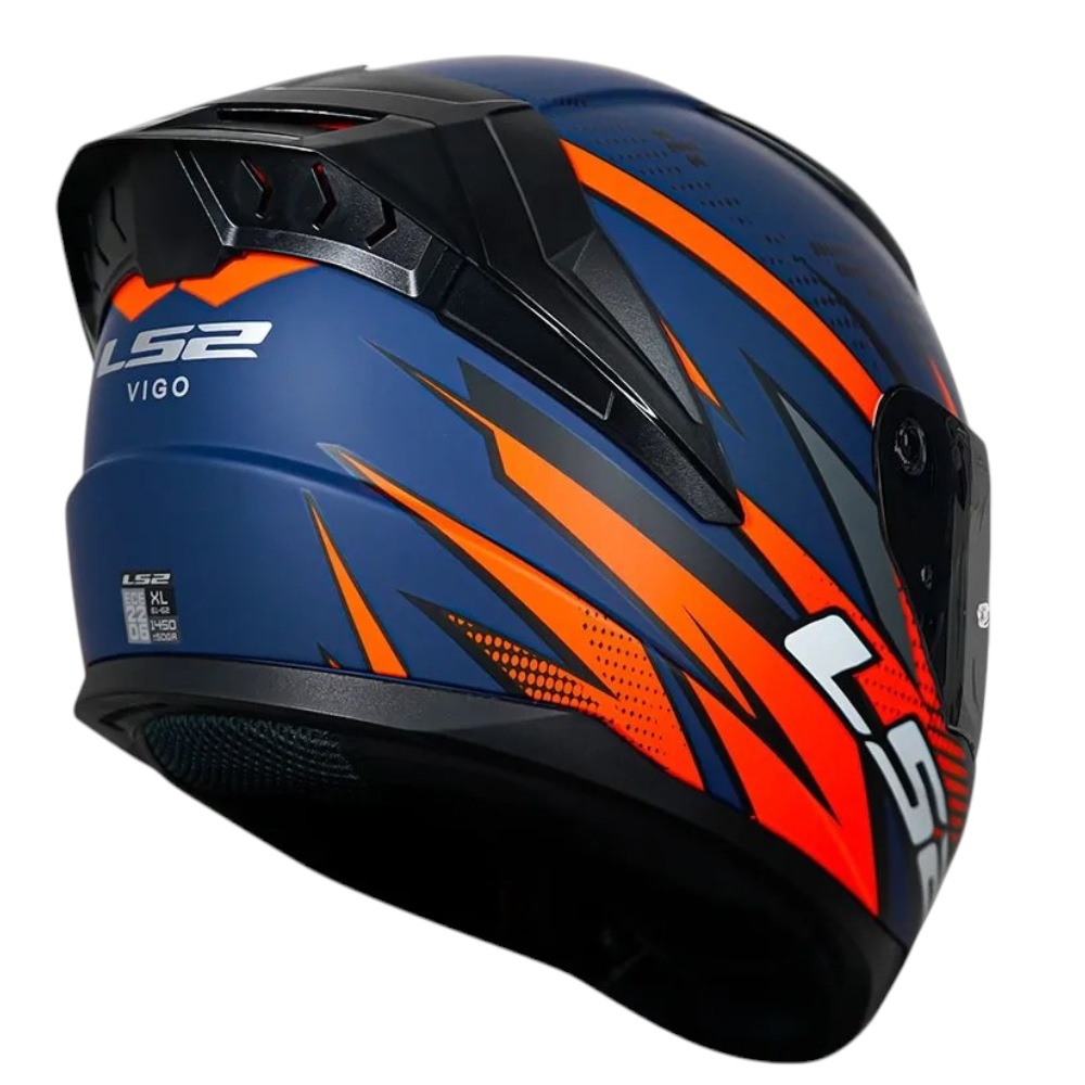 CASCO LS2 - FF810 AZUL/NARANJA