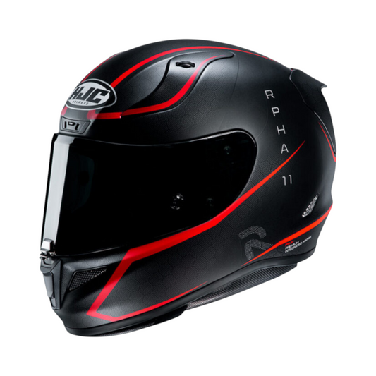 CASCO HJC FIBRA DE CARBONO RPHA 11 NEGRO/ROJO