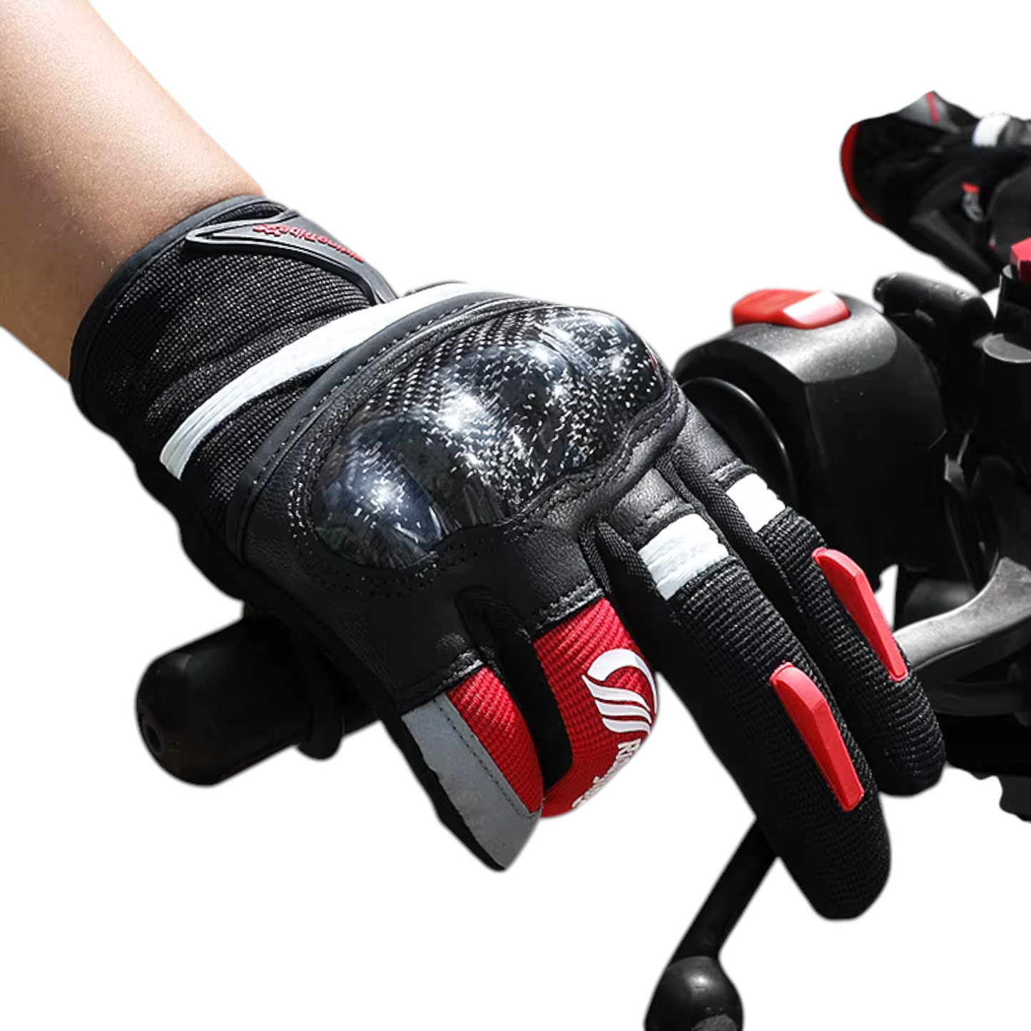 GUANTE RIDING TRIBE MCS-057 NEGRO/ROJO