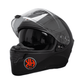 CASCO HOKEN MONOCOLOR CON LUZ LED - NEGRO MATE