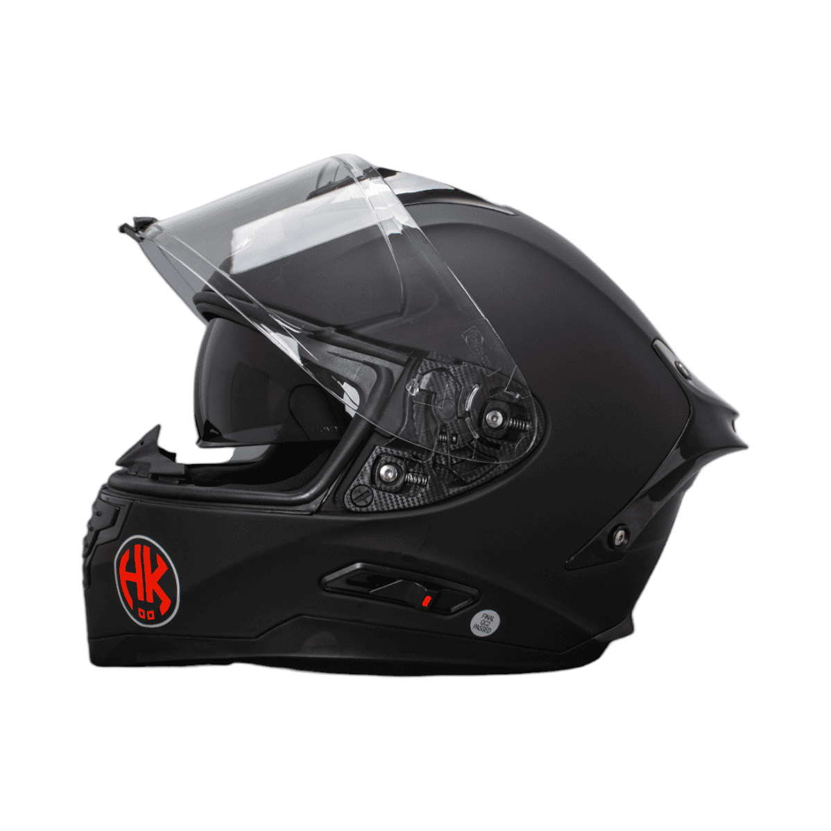 CASCO HOKEN MONOCOLOR CON LUZ LED - NEGRO MATE