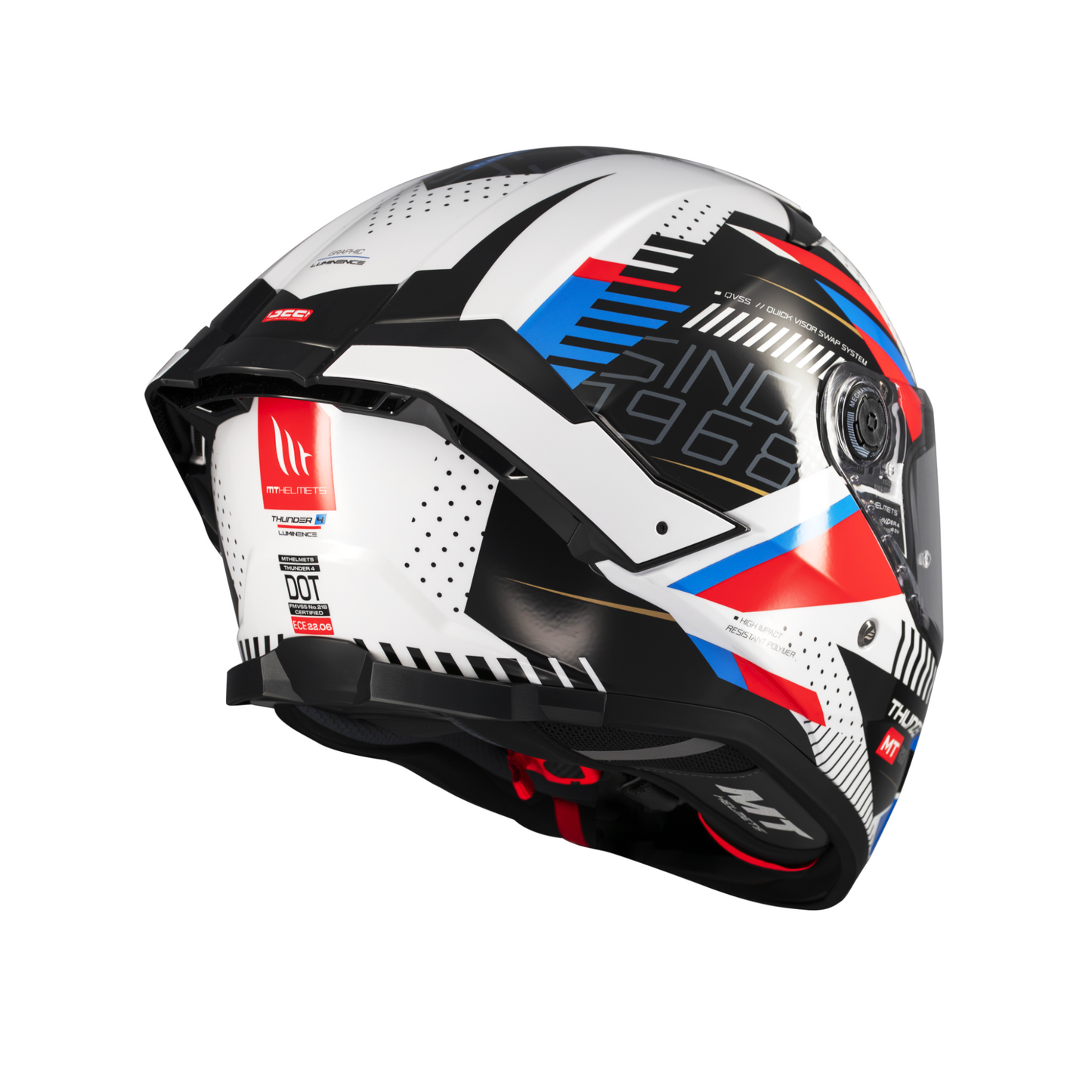 CASCO MT THUNDER 4 SV LUMINENCE BLANCO/AZUL