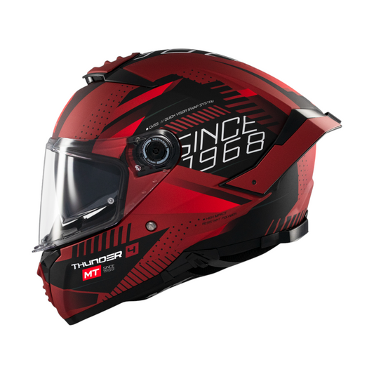 CASCO MT THUNDER 4 SV LUMINENCE ROJO/NEGRO