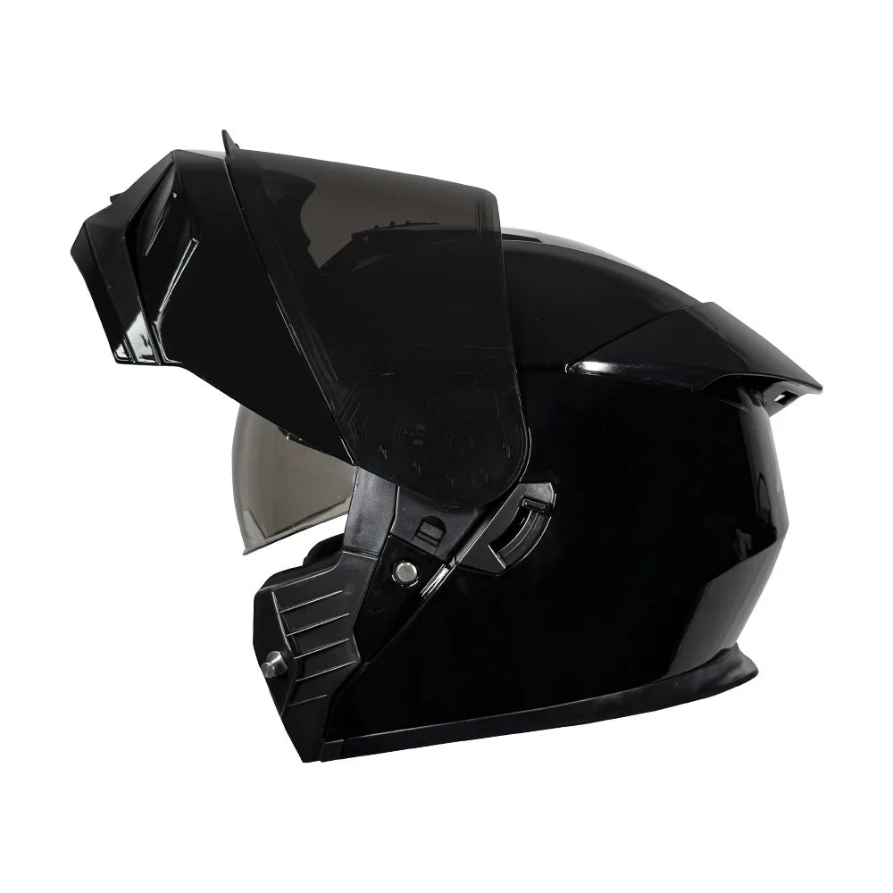 CASCO XKUDO XFORZA NEGRO BRILLO VISOR OSCURO