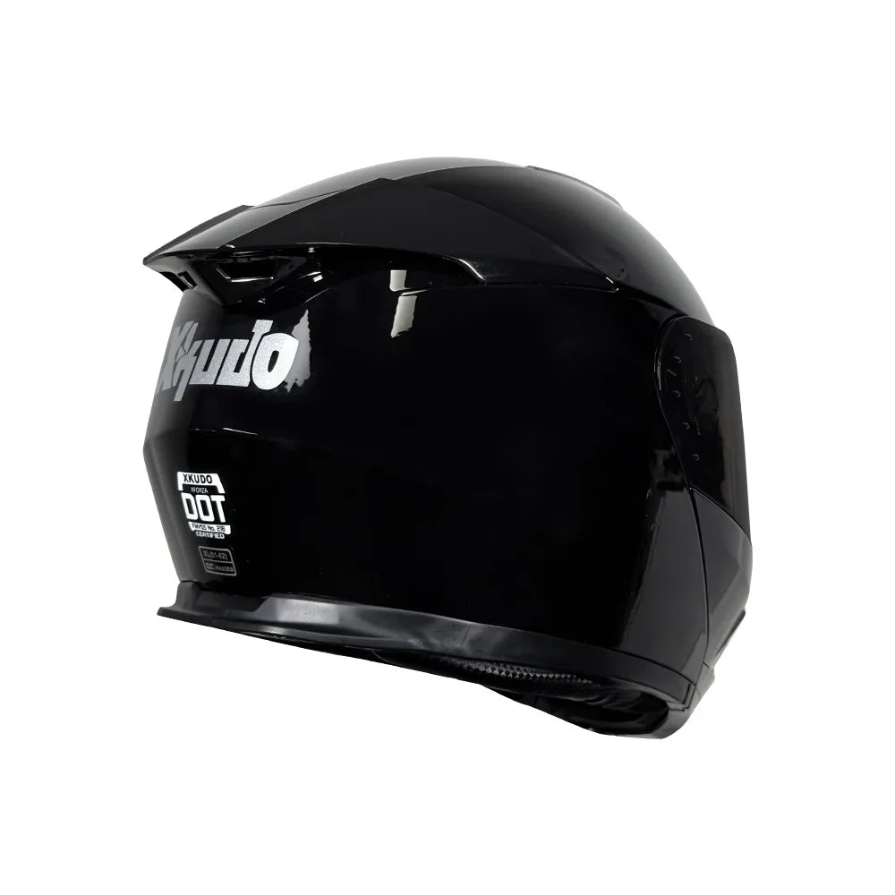 CASCO XKUDO XFORZA NEGRO BRILLO VISOR OSCURO