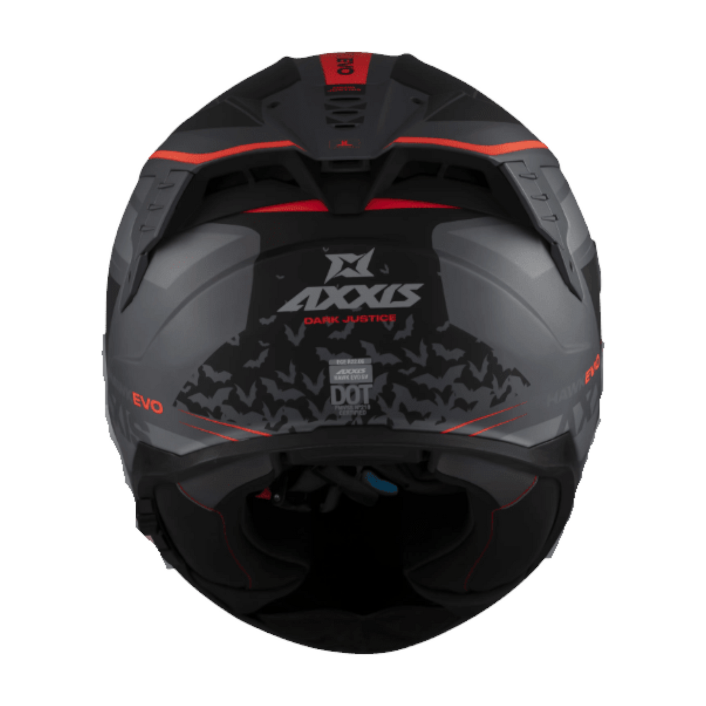 CASCO AXXIS  DARK JUSTICE C4 GRIS MATE